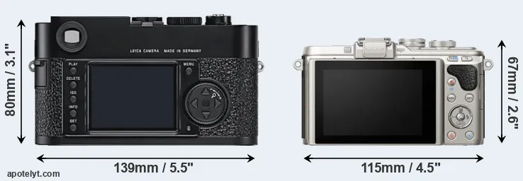 Comparison M9 or E-PL8 rear