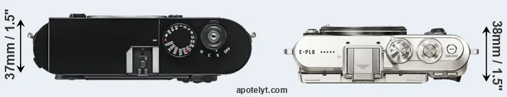 Compare M9 versus E-PL8 top