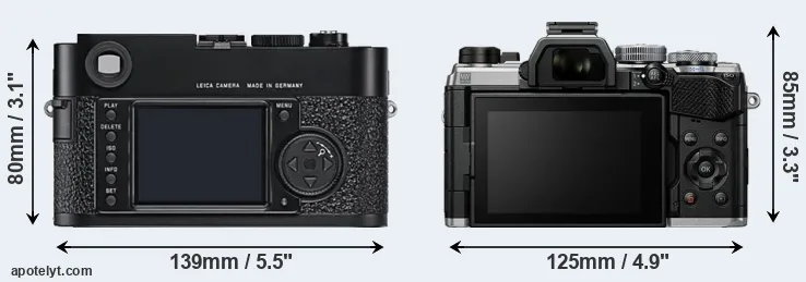 Comparison M9 or OM-5 rear