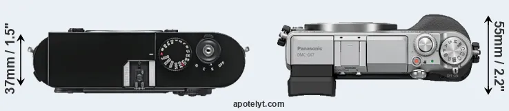 Compare M9 versus GX7 top