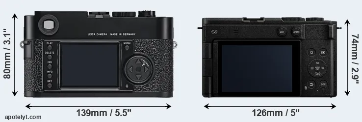 Comparison M9 or S9 rear