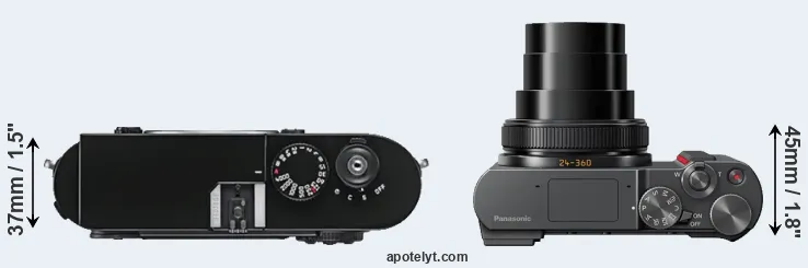 Compare M9 versus TZ200 top