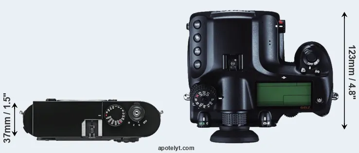 Compare M9 versus 645Z top