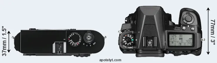 Compare M9 versus K-3 II top