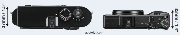 Compare M9 versus GR II top