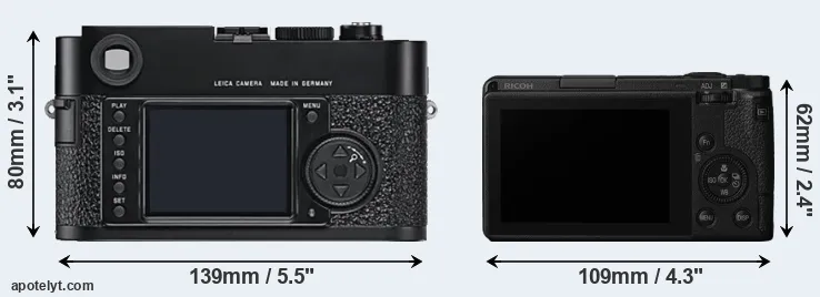 Comparison M9 or GR III rear