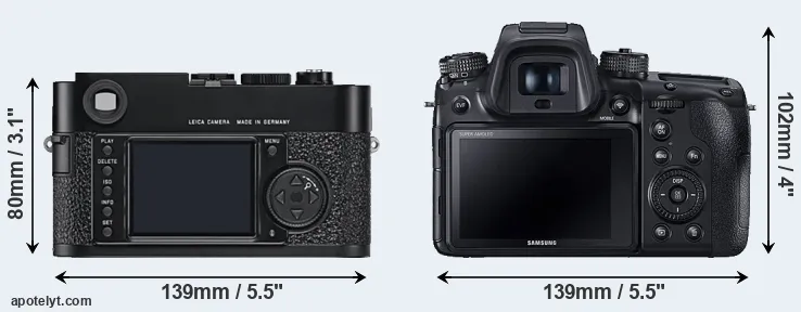 Comparison M9 or NX1 rear