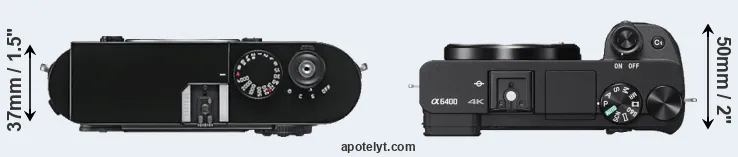 Compare M9 versus A6400 top