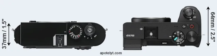 Compare M9 versus A6700 top