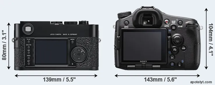 Comparison M9 or A77 II rear