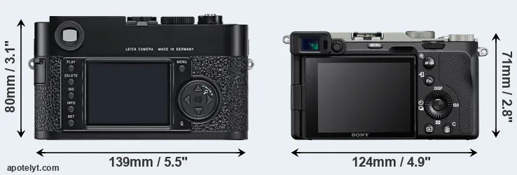 Comparison M9 or A7C rear