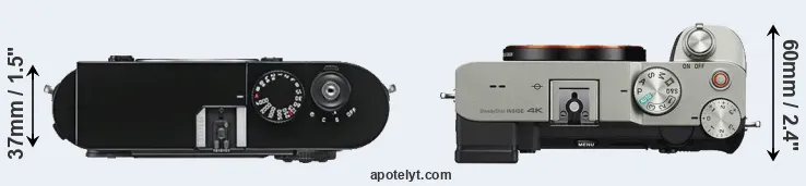 Compare M9 versus A7C top
