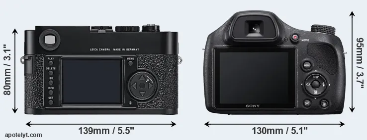 Comparison M9 or H400 rear