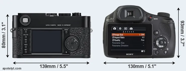 Comparison M9 or HX350 rear