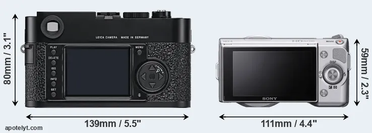 Comparison M9 or NEX-5 rear
