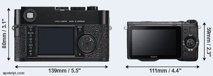 Comparison M9 or NEX-5R rear