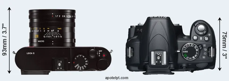 Compare Q Typ 116 versus D3100 top