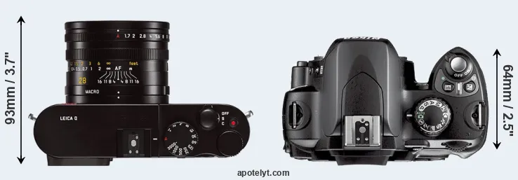 Compare Q Typ 116 versus D40X top