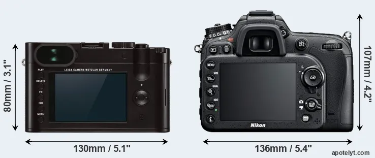 Comparison Q Typ 116 or D7100 rear