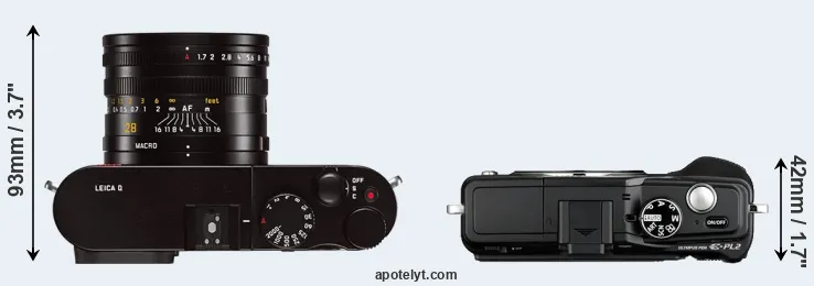 Compare Q Typ 116 versus E-PL2 top