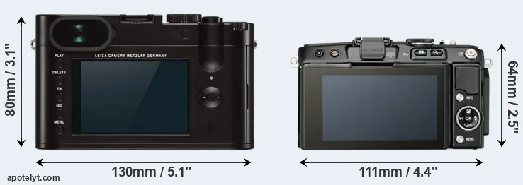 Comparison Q Typ 116 or E-PL5 rear