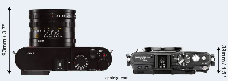 Compare Q Typ 116 versus E-PL5 top