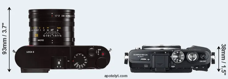 Compare Q Typ 116 versus E-PL7 top