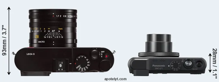 Compare Q Typ 116 versus LF1 top