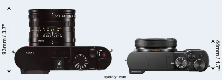 Compare Q Typ 116 versus ZS100 top