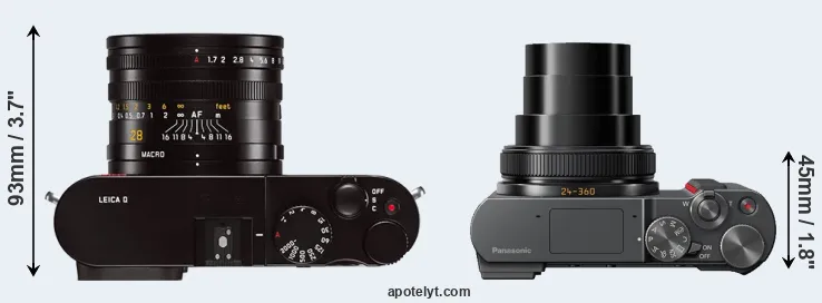 Compare Q Typ 116 versus ZS200 top