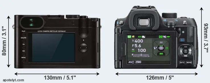 Comparison Q Typ 116 or K-70 rear