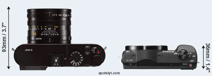 Compare Q Typ 116 versus A5100 top