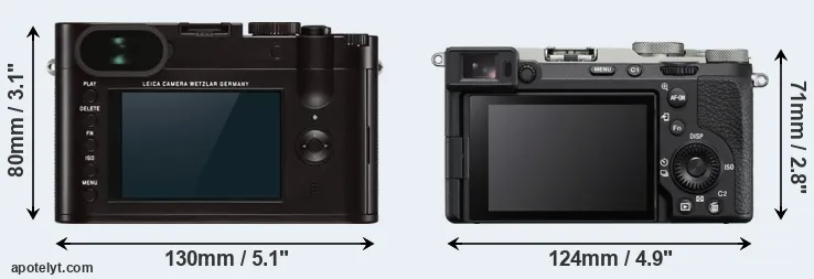Comparison Q Typ 116 or A7C R rear