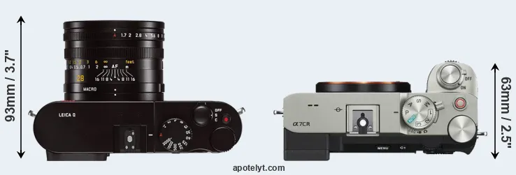 Compare Q Typ 116 versus A7C R top