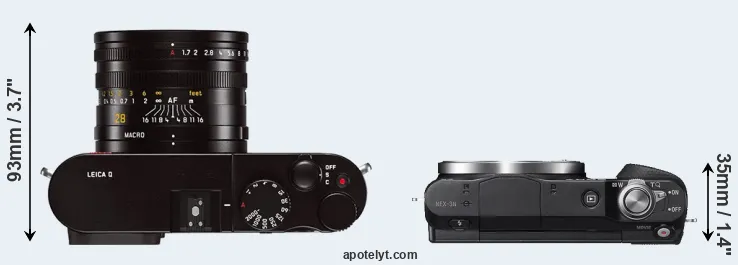 Compare Q Typ 116 versus NEX-3N top