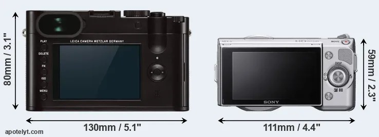 Comparison Q Typ 116 or NEX-5 rear