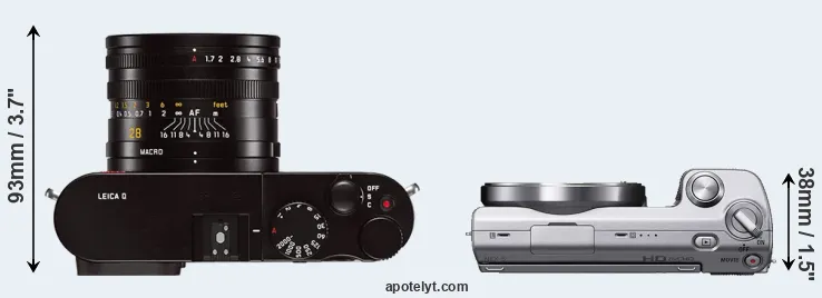 Compare Q Typ 116 versus NEX-5 top