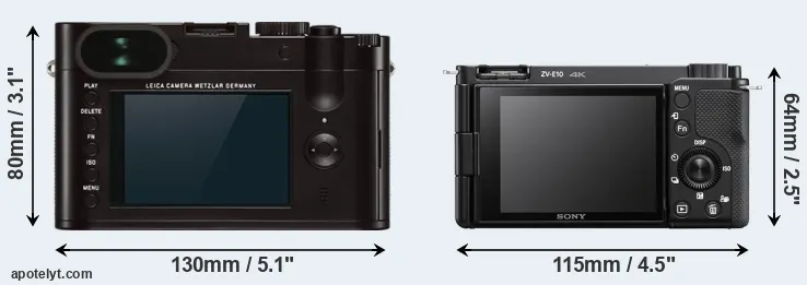 Comparison Q Typ 116 or ZV-E10 rear