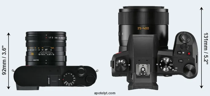Compare Q2 versus V-LUX 5 top