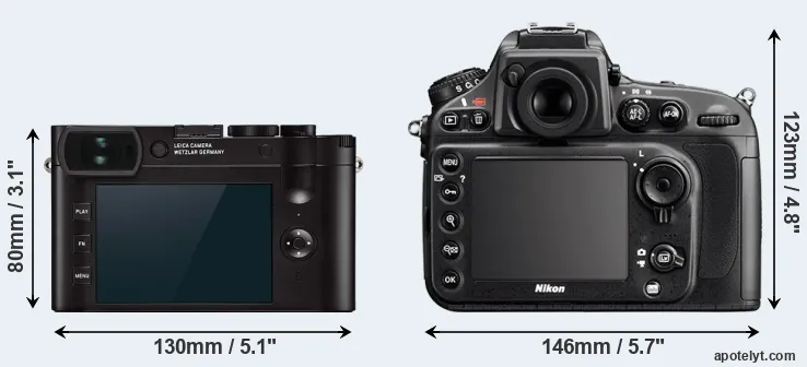 Comparison Q2 or D800 rear