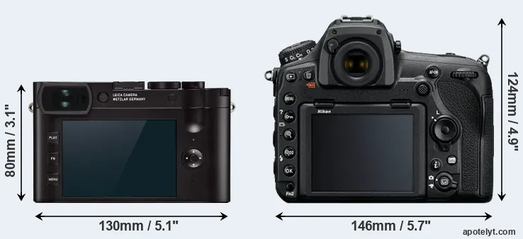 Comparison Q2 or D850 rear