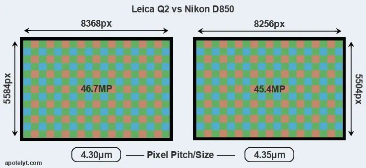Q2 versus D850 MP
