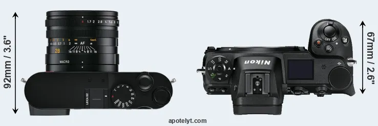 Compare Q2 versus Z7 top