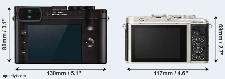 Comparison Q2 or E-PL9 rear