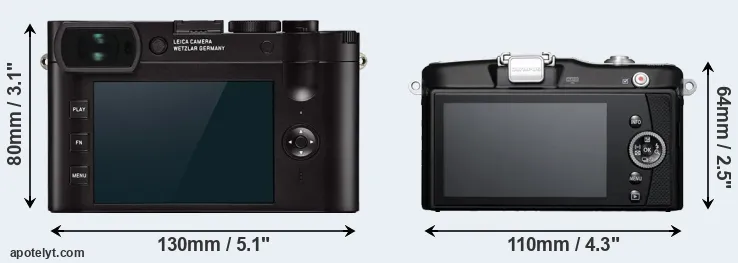 Comparison Q2 or E-PM1 rear