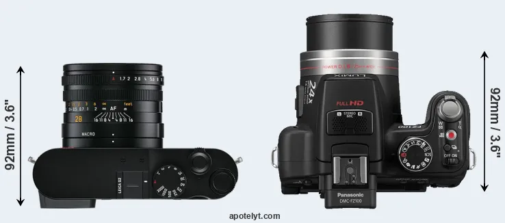 Compare Q2 versus FZ100 top