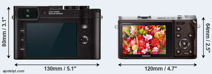 Comparison Q2 or NX500 rear