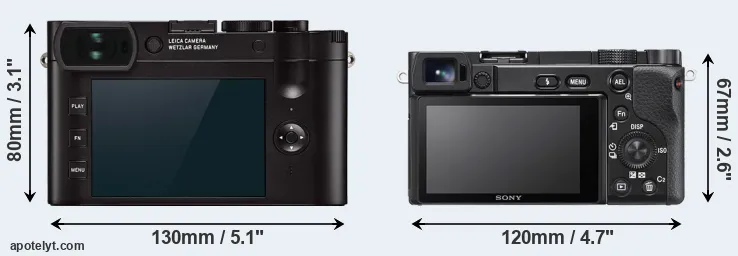 Comparison Q2 or A6100 rear