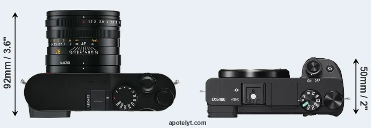 Compare Q2 versus A6400 top