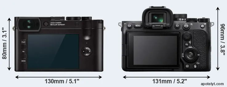 Comparison Q2 or A7 IV rear